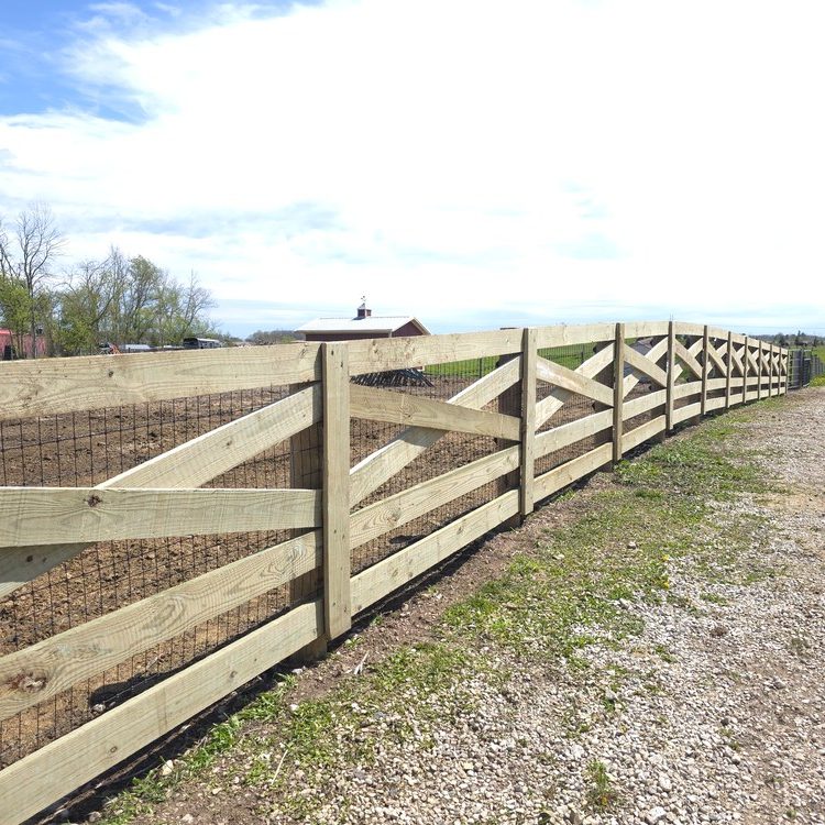 Farm fence built by H&S Fencing & Supply near Mount Horeb, Wisconsin