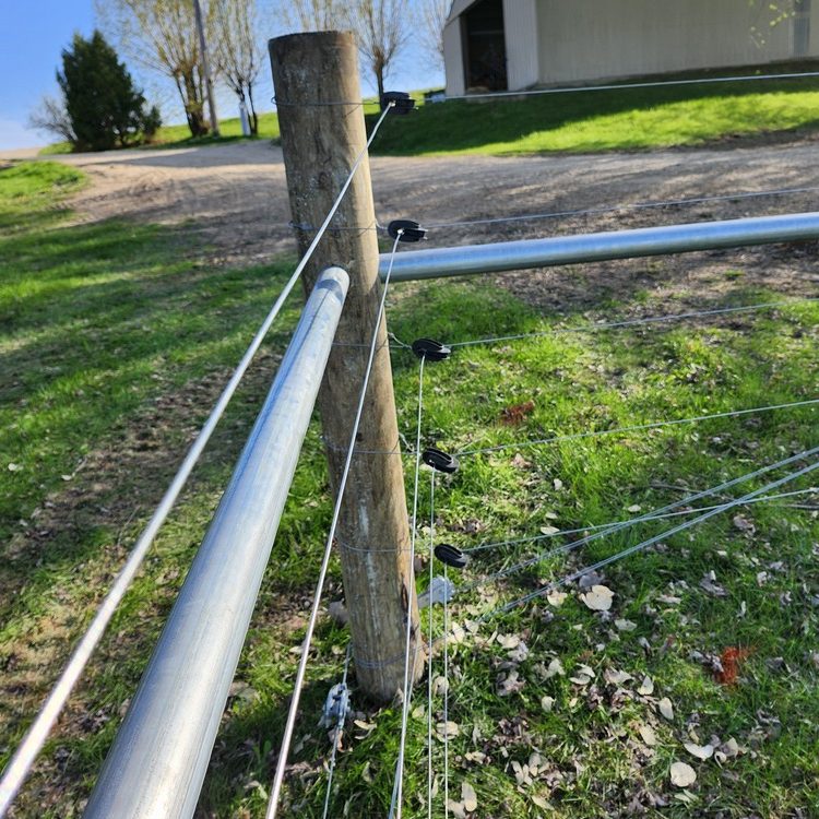 Poly coated fence installed near Mount Horeb, Wisconsin