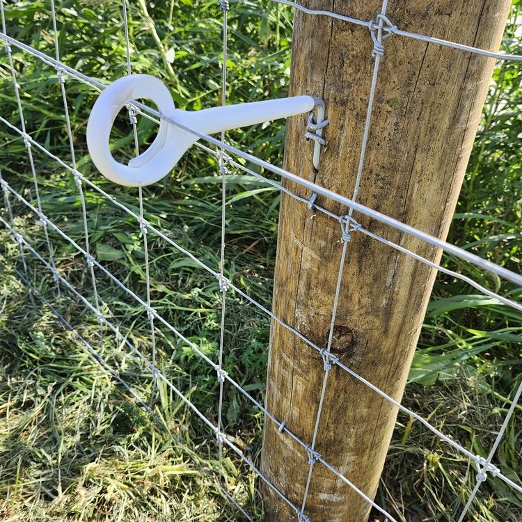 Woven wire fence installed near Beloit, Wisconsin