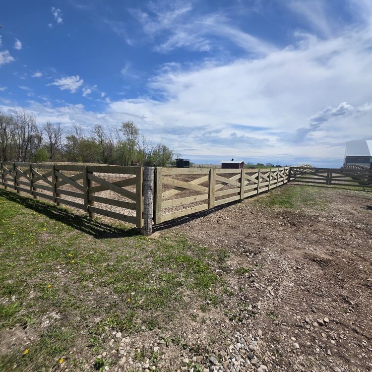 Fence project near Madison, Wisconsin
