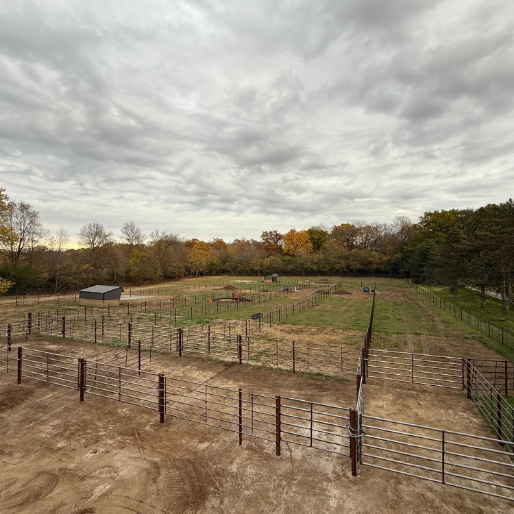 Continuous fence panels installed near Beloit, Wisconsin