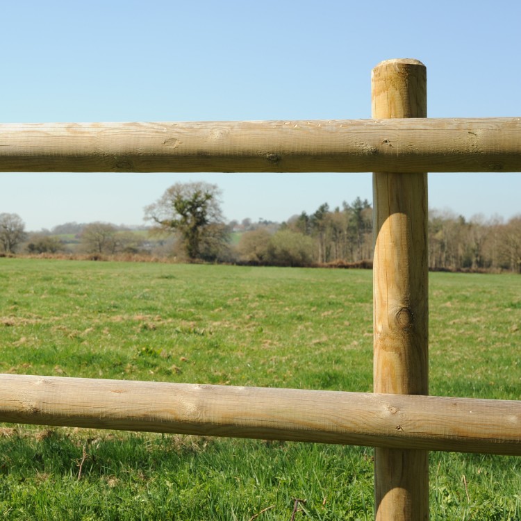 Post and board fence installed near Beloit, Wisconsin