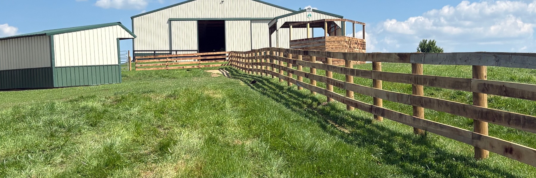 Fence line built by H&S Fencing & Supply near Beloit, Wisconsin