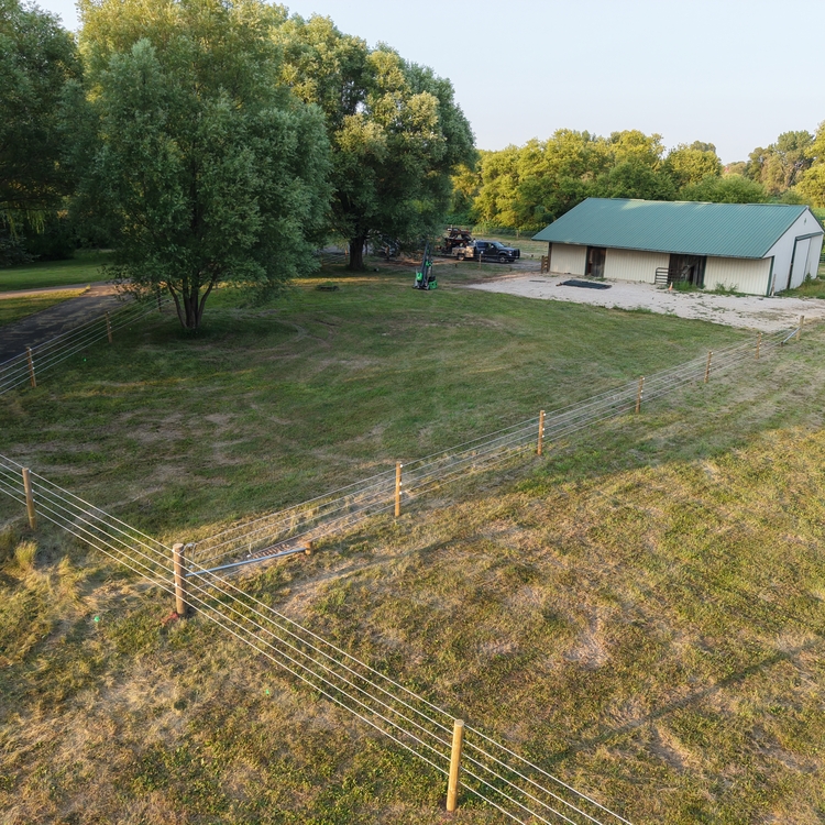 Poly coated fence installed near Beloit, Wisconsin